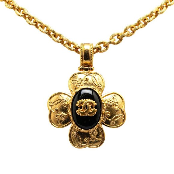 CHANEL Black Coco Mark Necklace - Picture 1 of 4